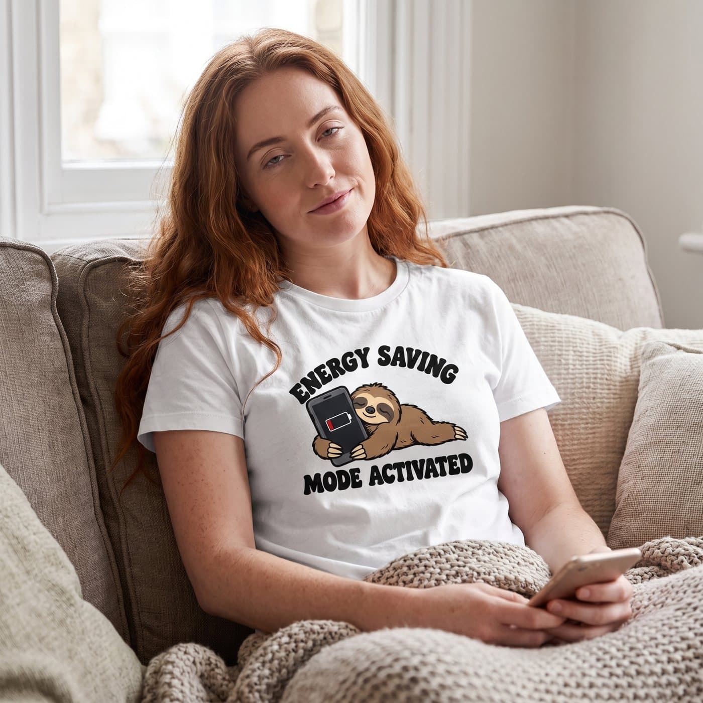 Energy Saving Mode Activated t-shirt being worn