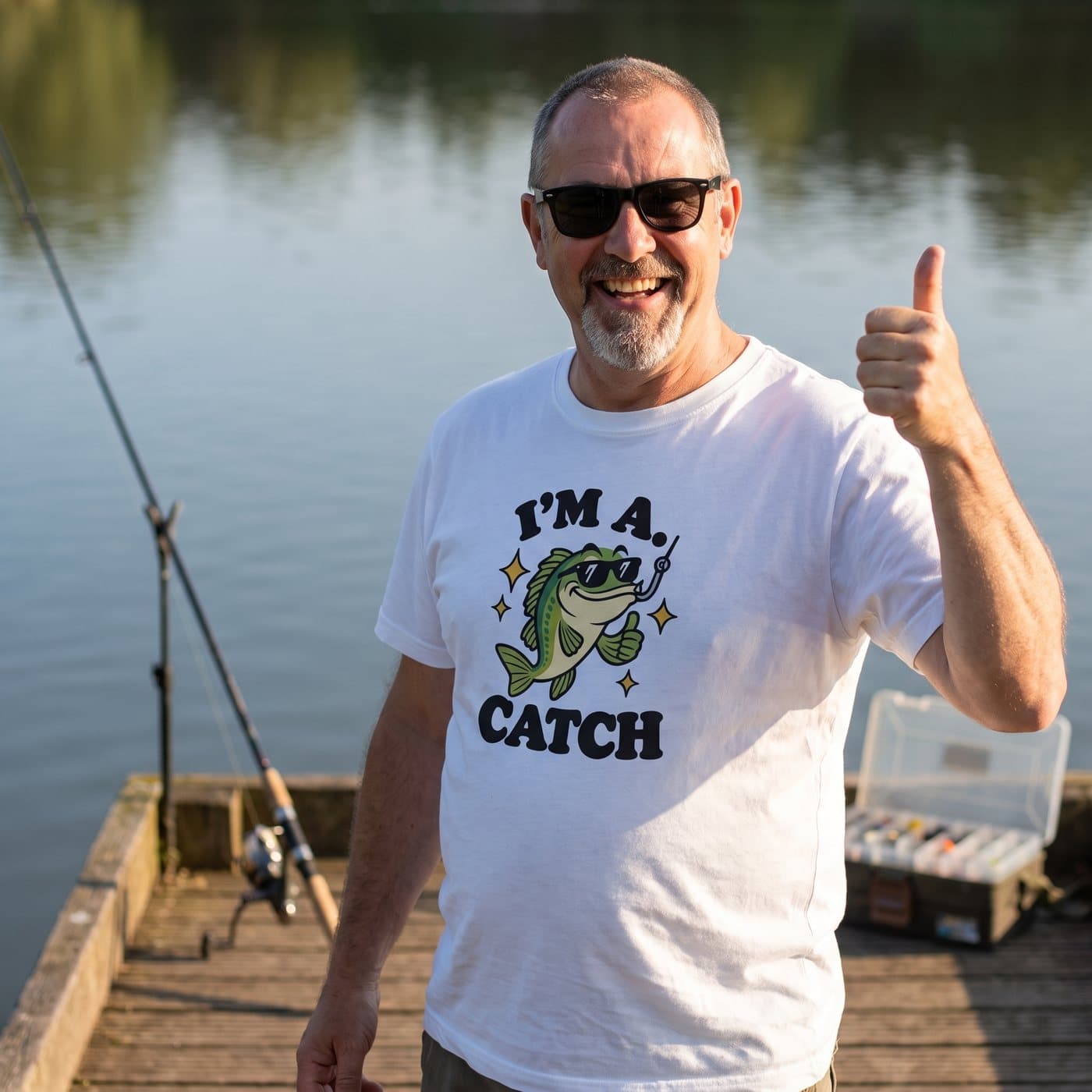 I'm A Catch t-shirt being worn